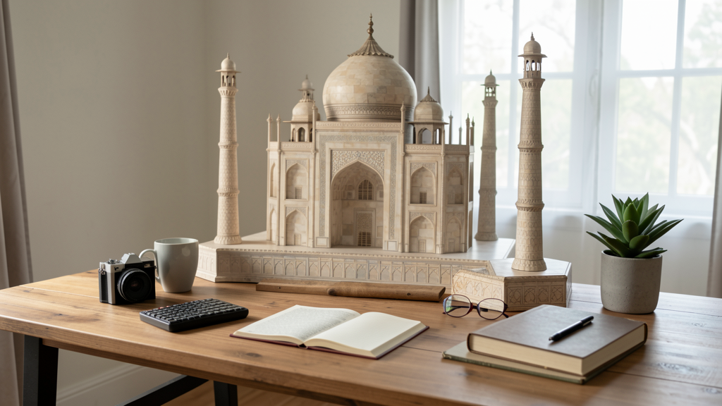 Imagen editorial que ilustra Mito vs Realidad: Por qué la regla de los tercios mata la elegancia del Taj Mahal